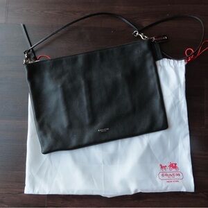 Coach Black Leather Bleecker Shoulder Bag